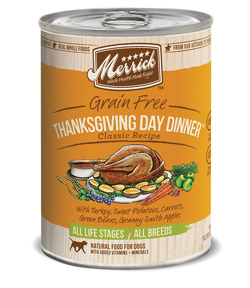 Merrick Grain Free Thanksgiving Day Dinner Classic Recipe 13.2oz - Poudre Pet and Feed Supply
